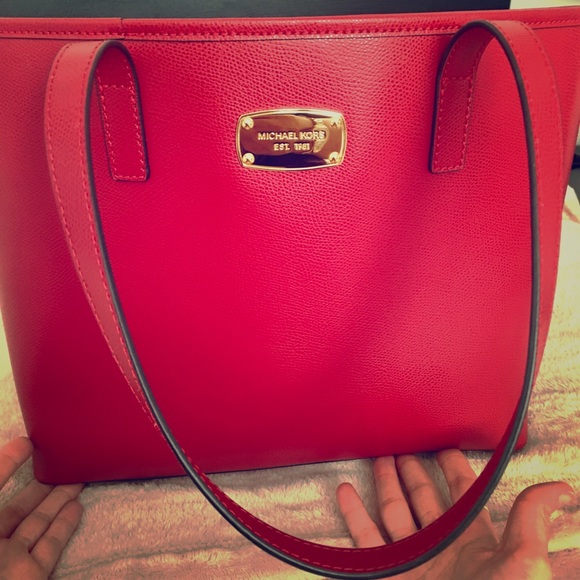 red mk purse